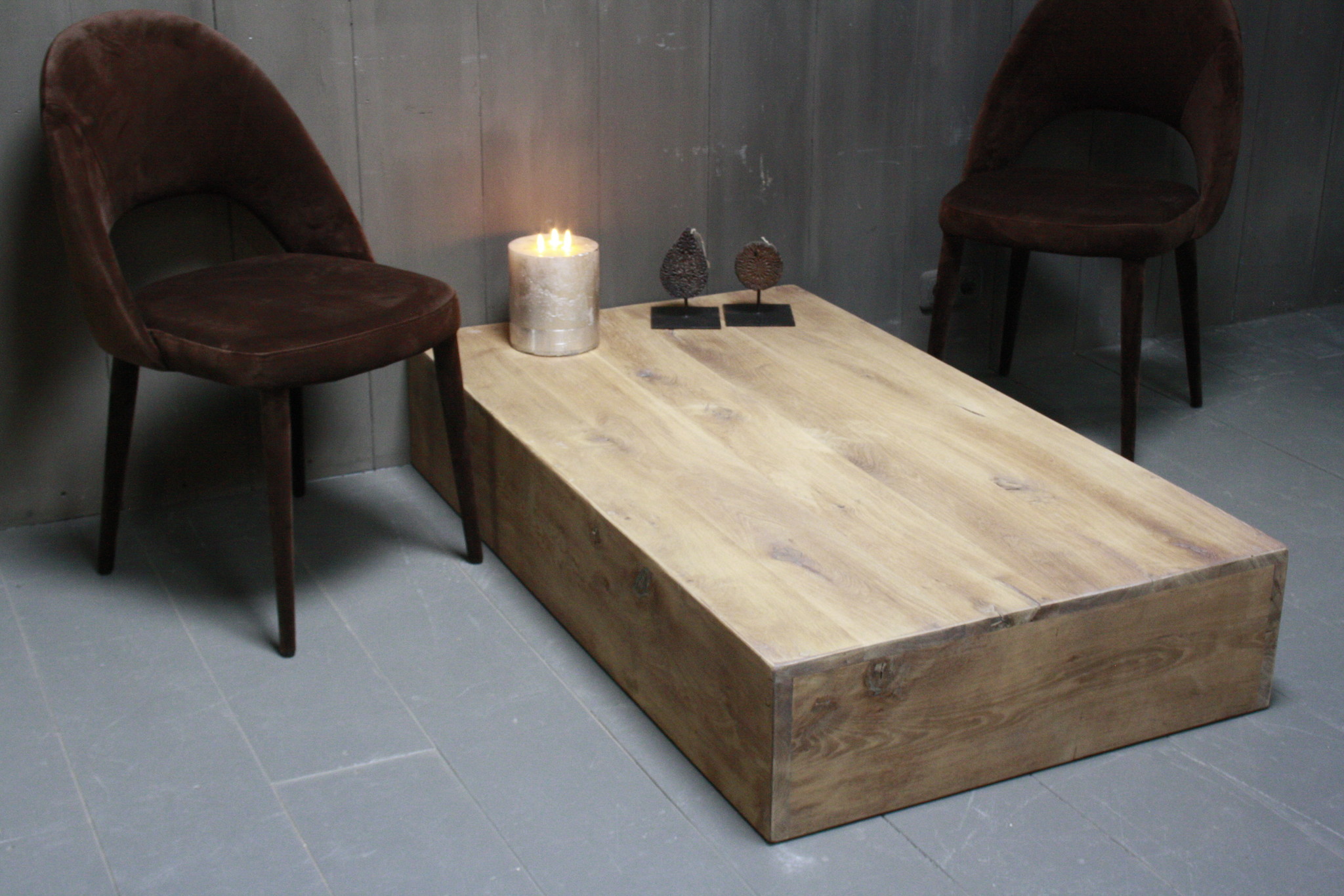 Rene Houtman Bloq Eikenhouten Salontafel L140xB80xH25 cm