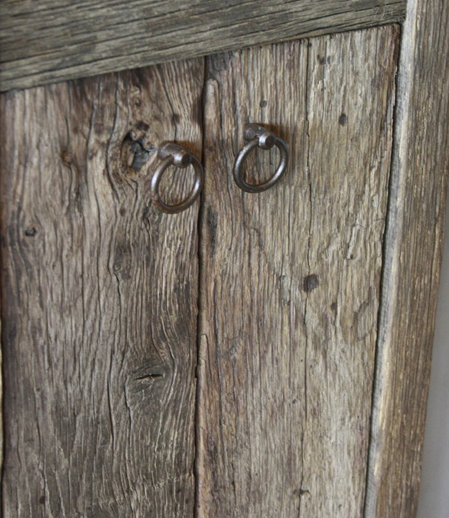 Rene Houtman Landelijk Oud Eikenhouten Geborsteld Toiletmeubel + Fontein D.grey