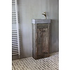 Landelijk Oud Eikenhouten Geborsteld Toiletmeubel + Fontein D.grey