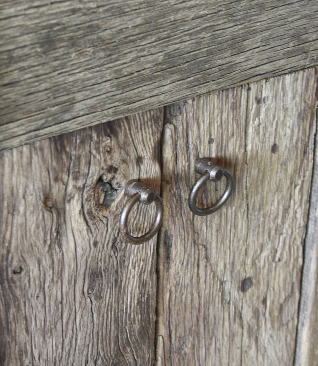 Rene Houtman Landelijk Oud Eikenhouten Geborsteld Toiletmeubel + Fontein D.grey