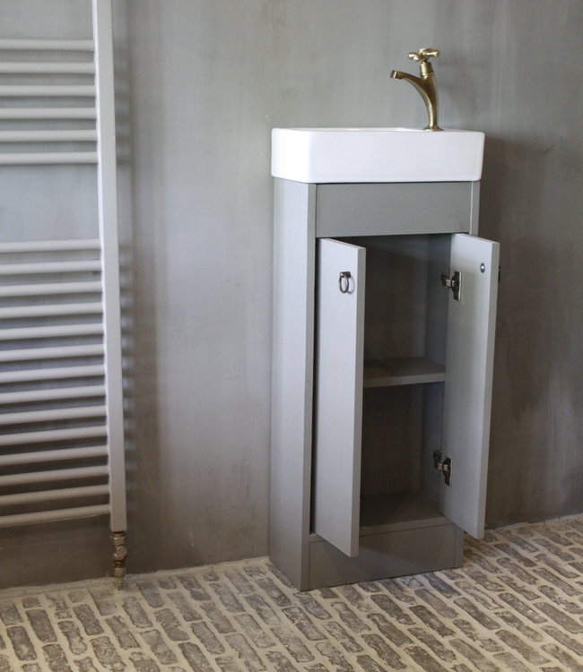 Rene Houtman Landelijk toiletmeubel + fontein wit 90 x 38 cm