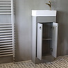 Rene Houtman Landelijk toiletmeubel + fontein wit 90 x 38 cm Rene Houtman Landelijk toiletmeubel + fontein wit 90 x 38 cm
