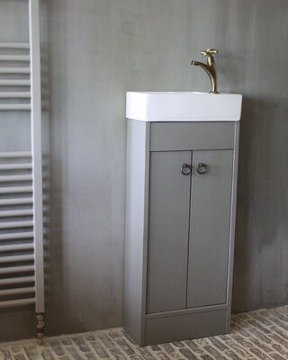 Rene Houtman Landelijk toiletmeubel + fontein wit 90 x 38 cm