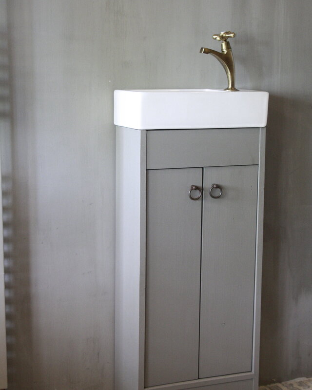 Rene Houtman Landelijk toiletmeubel + fontein wit 90 x 38 cm