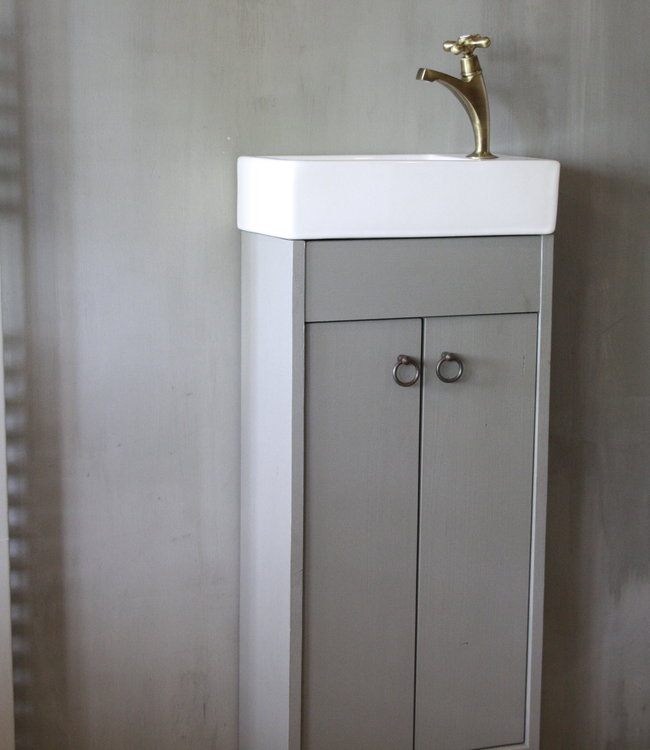 Rene Houtman Landelijk toiletmeubel + fontein wit 90 x 38 cm