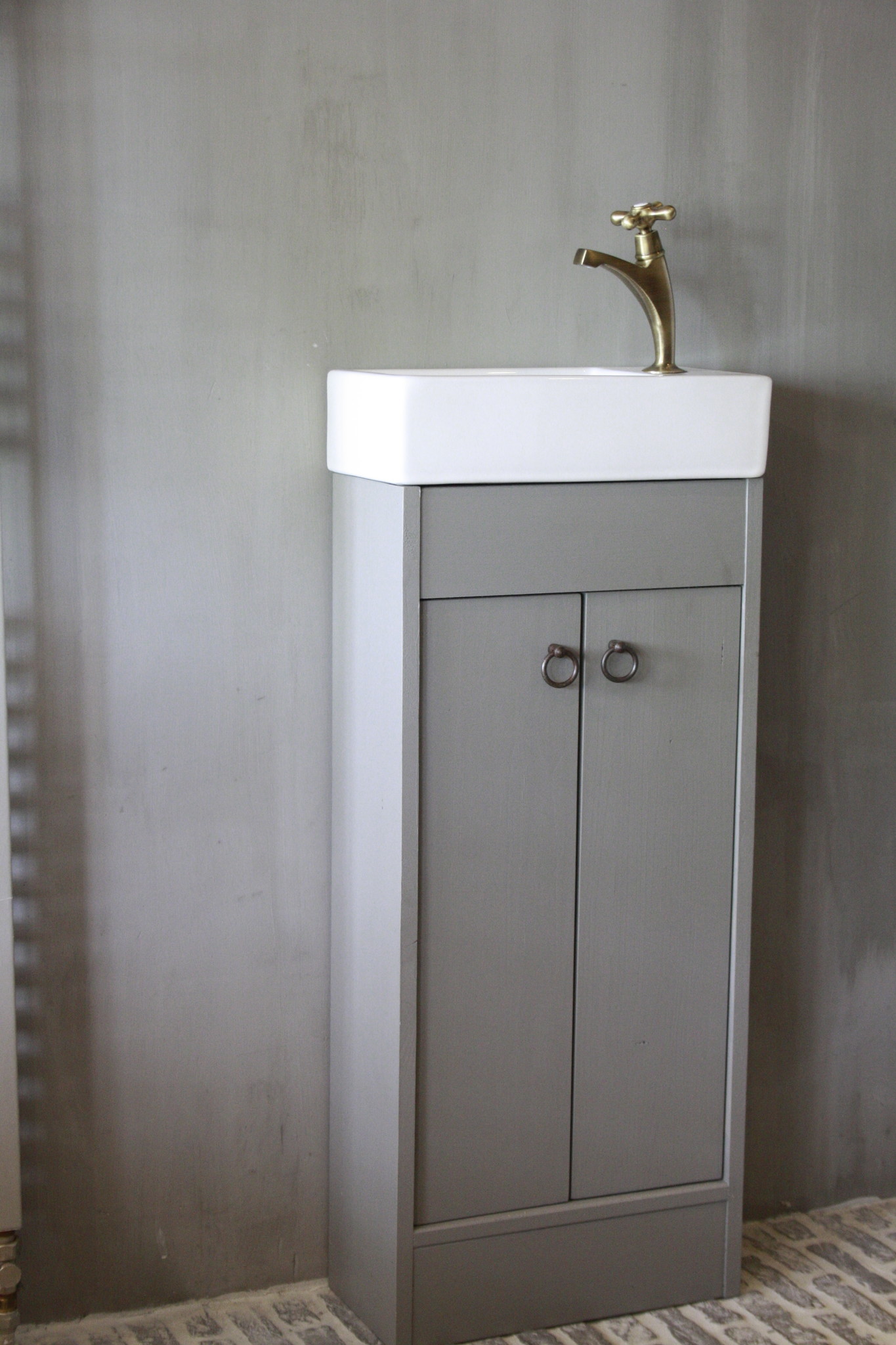 Rene Houtman Landelijk toiletmeubel + fontein wit 90 x 38 cm
