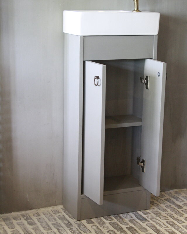 Rene Houtman Landelijk toiletmeubel + fontein wit 90 x 38 cm