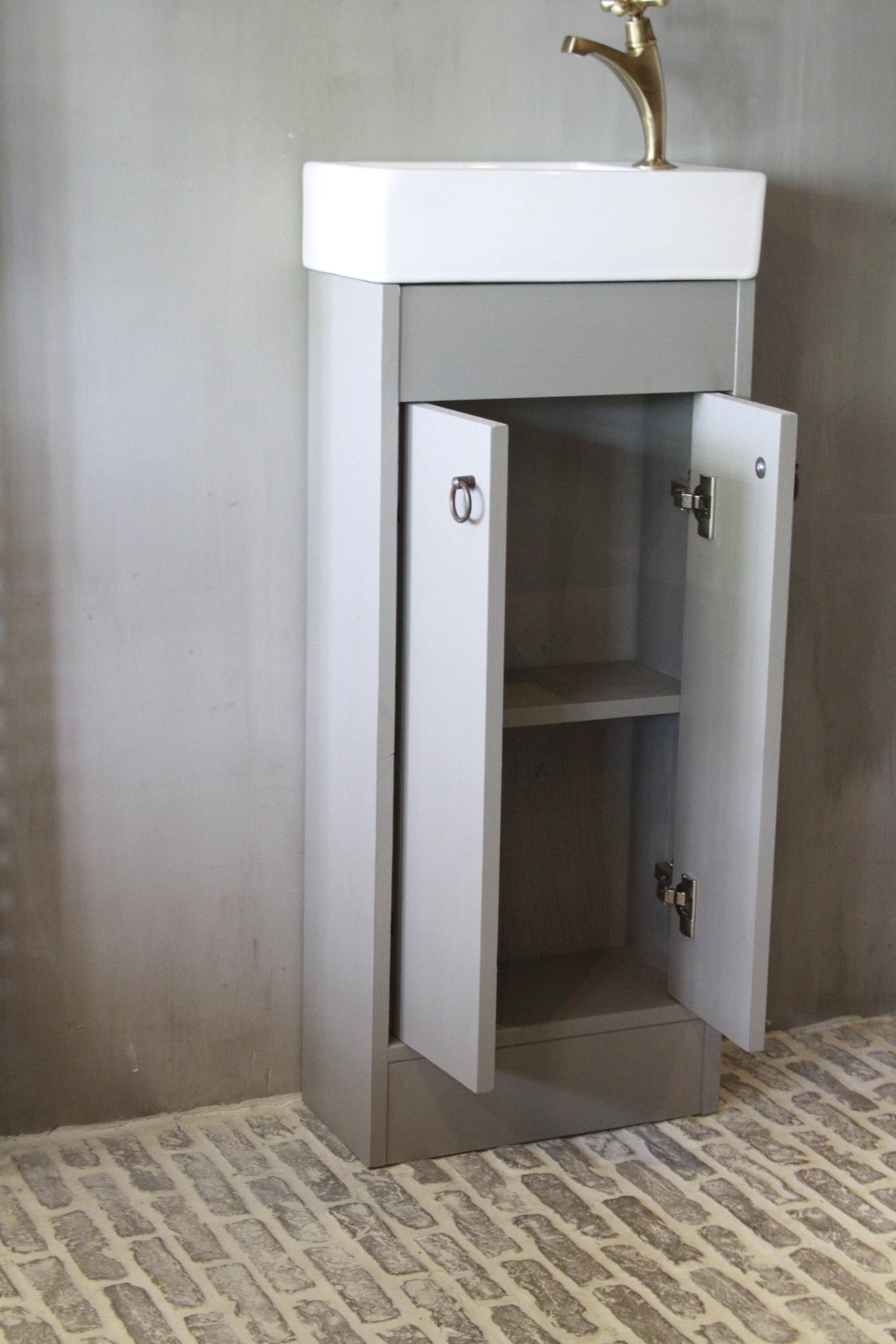 Rene Houtman Landelijk toiletmeubel + fontein wit 90 x 38 cm