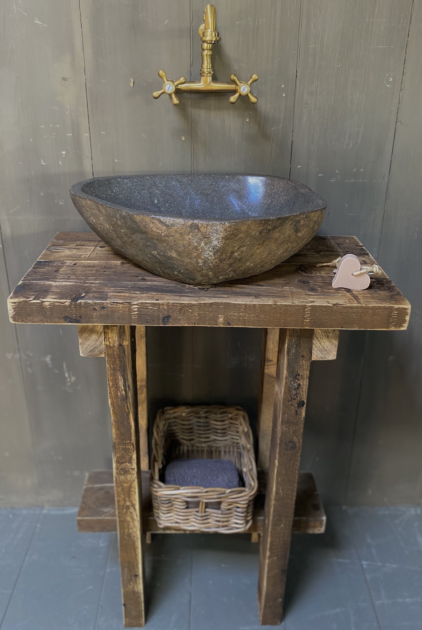 Rene Houtman Massief oud houten toiletmeubel Liedi - Small -