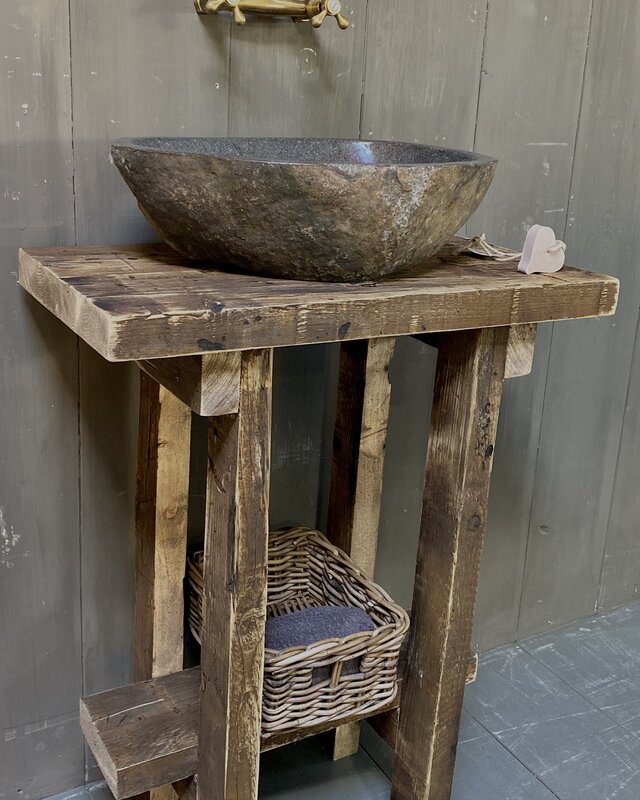 Rene Houtman Massief oud houten toiletmeubel Liedi - Small -