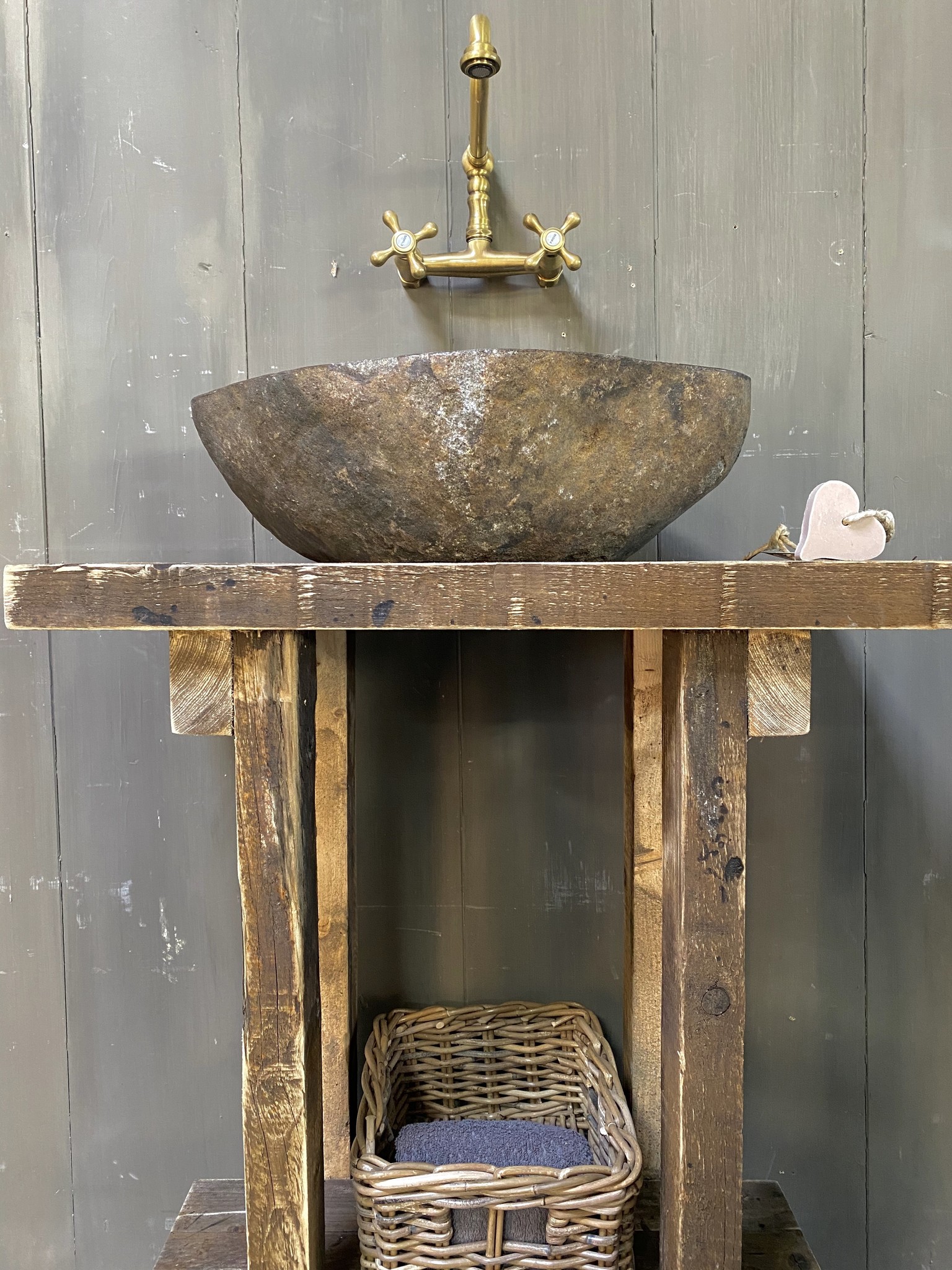 Rene Houtman Massief oud houten toiletmeubel Liedi - Small -