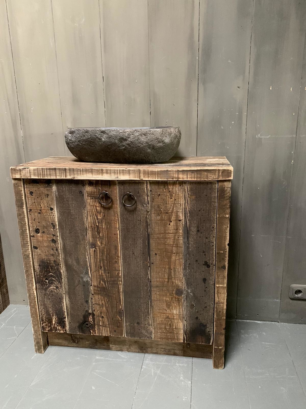 Rene Houtman Oud houten badkamermeubel Kelsey 90 cm