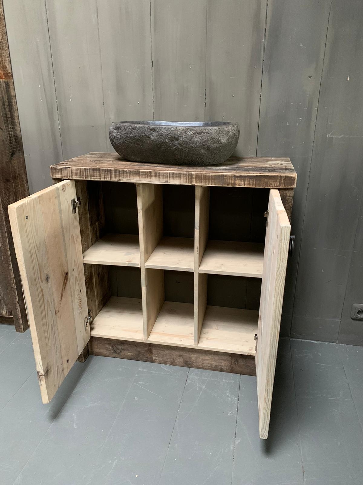 Rene Houtman Oud houten badkamermeubel Kelsey 90 cm