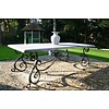 Tuintafel Bourgogne Belgisch hardsteen Gietijzer 265 x 120 x 5 cm