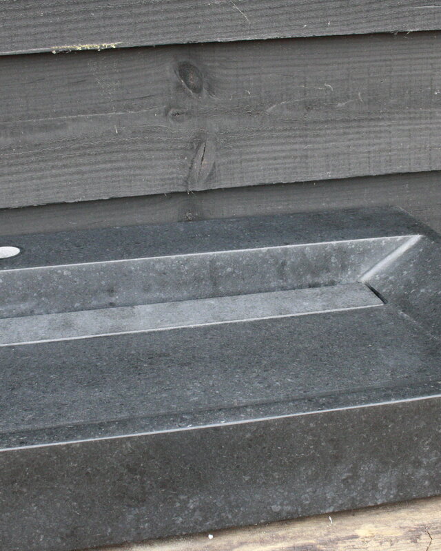 Forzalaqua Wastafel Natuursteen Gezoet 100,5x51,5x9 cm