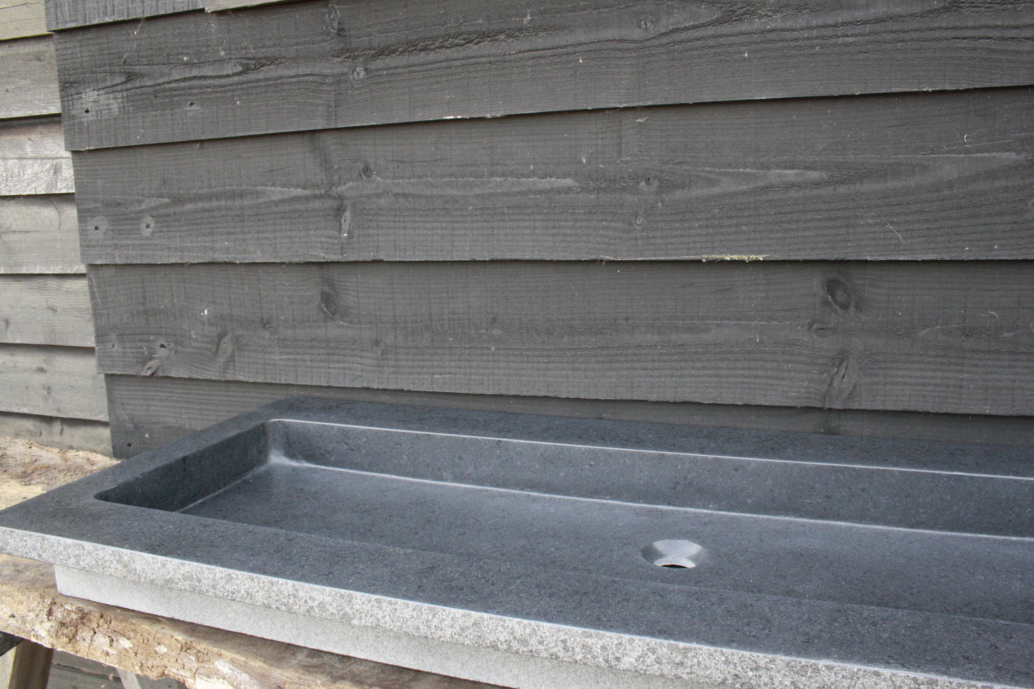 Forzalaqua Wastafel Natuursteen Gebrand 120,5x51,5x9,5 cm