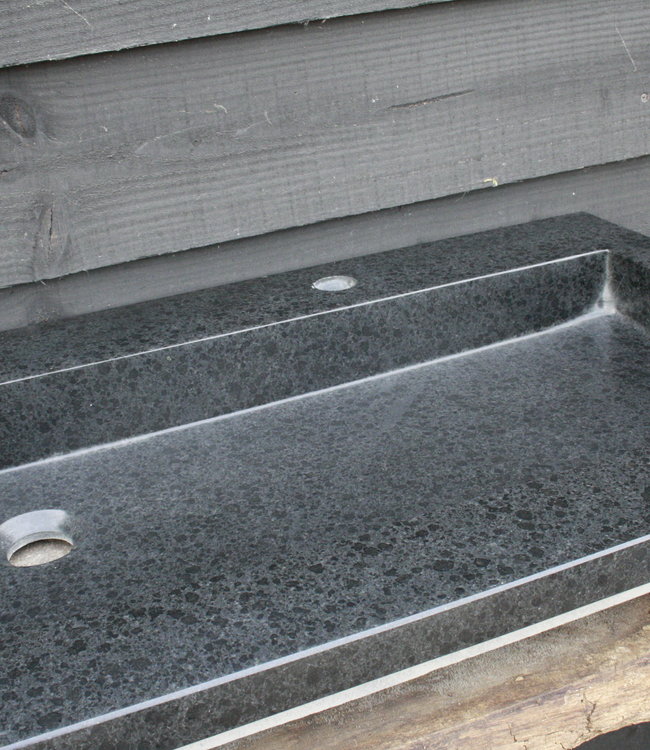 Forzalaqua Wastafel Natuursteen Gezoet 120,5x51,5x9,5 cm