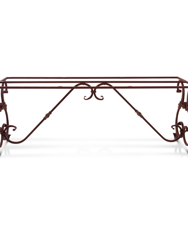 Rene Houtman IJzeren Tafelonderstel Krulpoten Tuintafel Cannes 200 x 70 cm