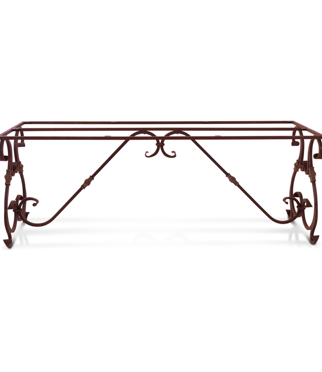 Rene Houtman IJzeren Tafelonderstel Krulpoten Tuintafel Cannes 200 x 70 cm