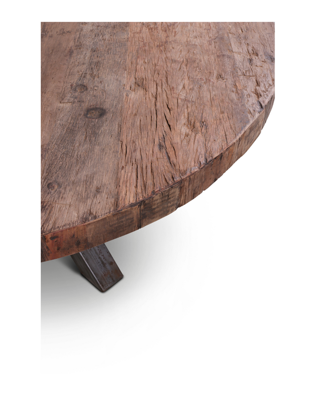 Rene Houtman Eettafel Teak Rond Barry 160x78 cm