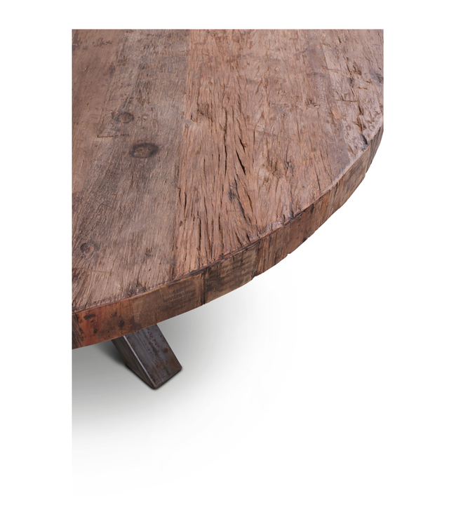 Rene Houtman Eettafel Teak Rond Barry 160x78 cm