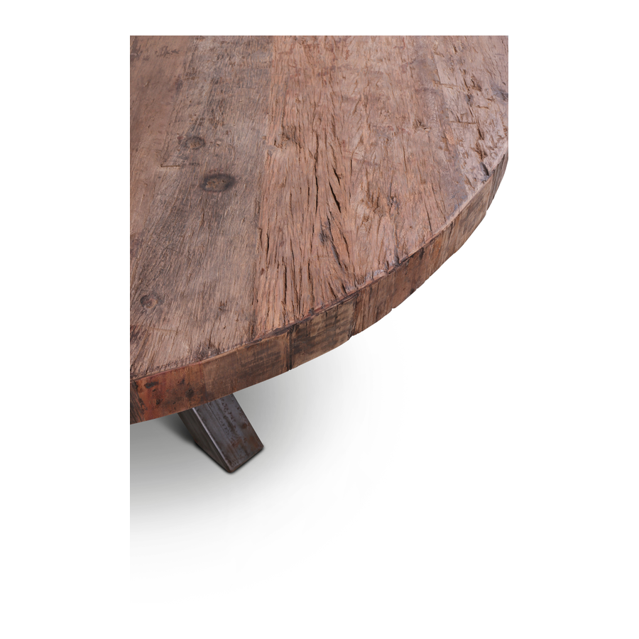Rene Houtman Eettafel Teak Rond Barry 160x78 cm