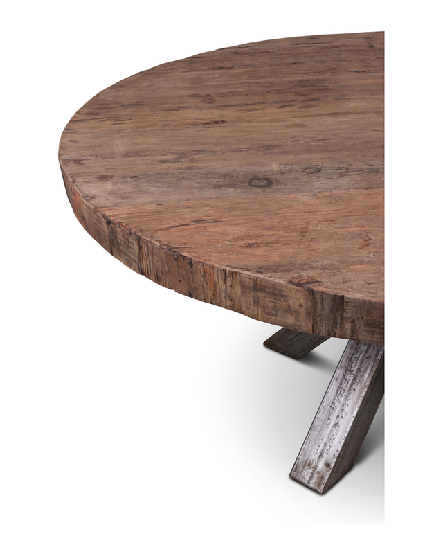 Rene Houtman Eettafel Teak Rond Barry 160x78 cm