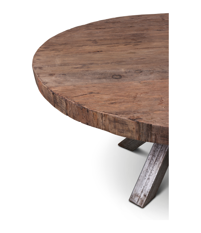 Rene Houtman Eettafel Teak Rond Barry 160x78 cm