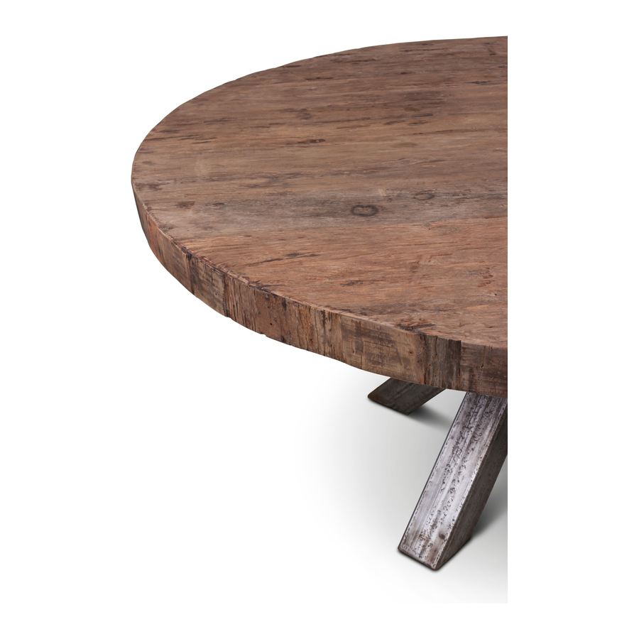 Rene Houtman Eettafel Teak Rond Barry 160x78 cm