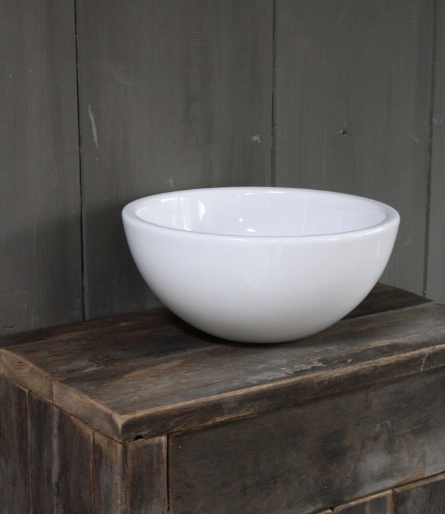 Rene Houtman Landelijk Wagondelen Oud EIkenhout  Fonteinmeubel Zwevend Wit