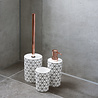 Differnz Accessoires Set Toilet Badkamer Pastille Wit Differnz Accessoires Set Toilet Badkamer Pastille Wit