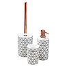 Differnz Accessoires Set Toilet Badkamer Pastille Wit Differnz Accessoires Set Toilet Badkamer Pastille Wit