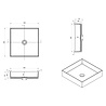Waskom Polybeton 42x42x10 cm Vierkant Waskom Polybeton 42x42x10 cm Vierkant