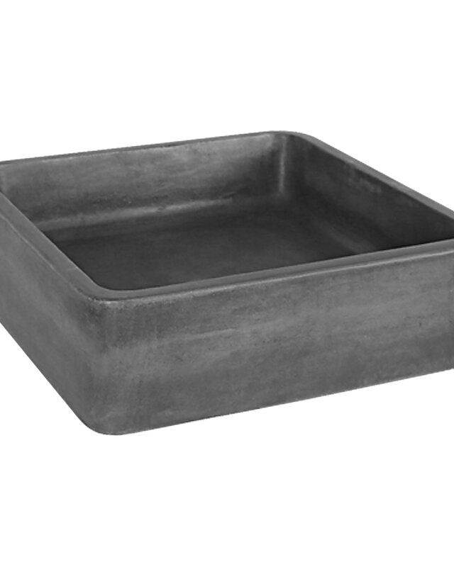 Differnz Marba waskom vierkant 40 x 40 x 12 cm donkergrijs