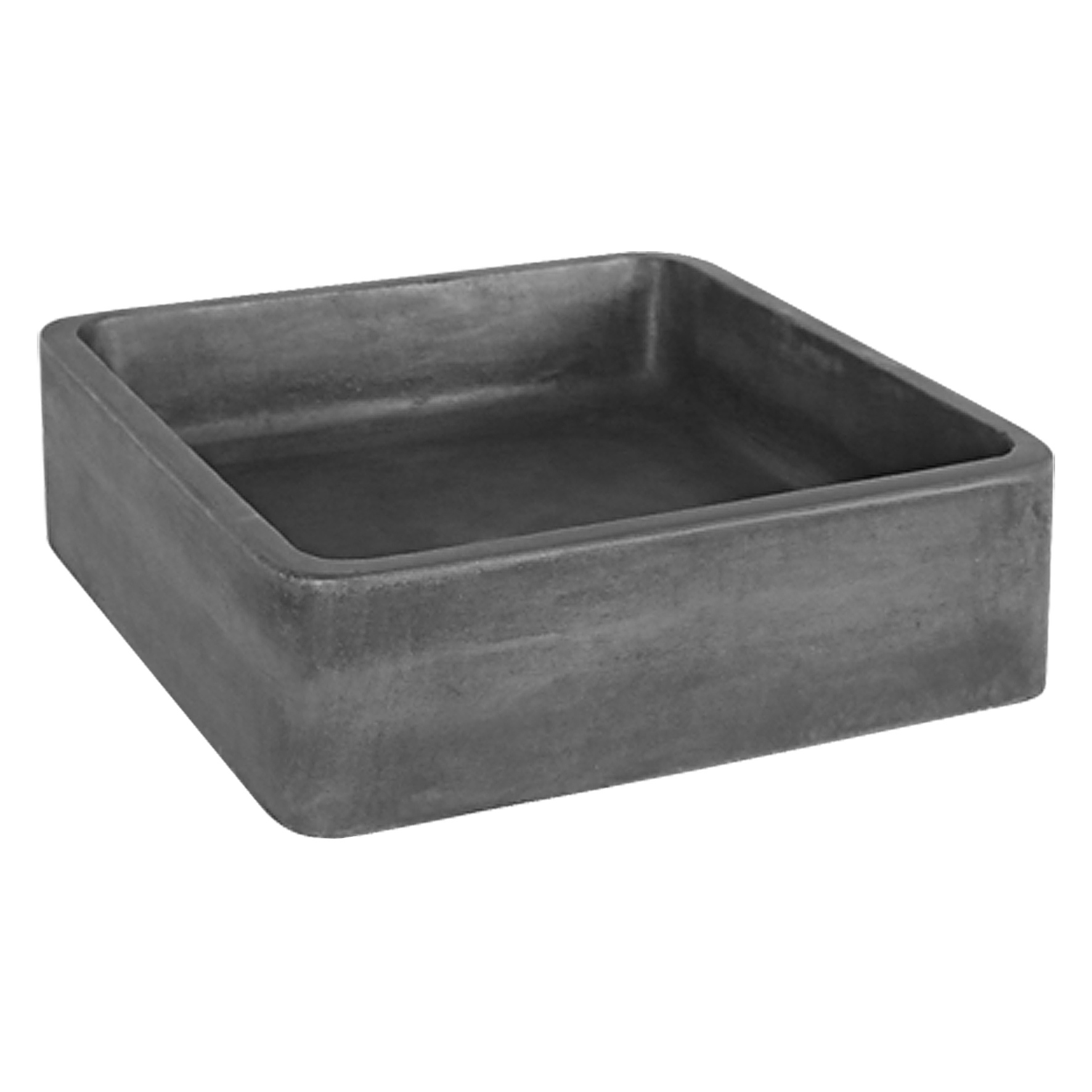 Differnz Marba waskom vierkant 40 x 40 x 12 cm donkergrijs