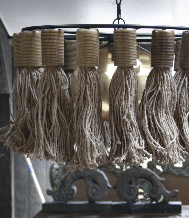 Rene Houtman Hanglamp Adonia Kwast Naturel 57x31 cm