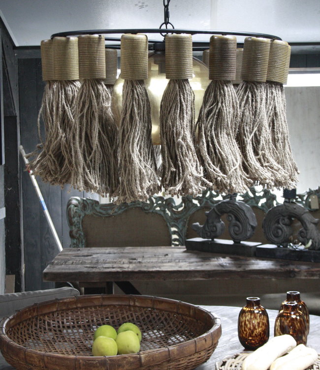 Rene Houtman Hanglamp Adonia Kwast Naturel 57x31 cm