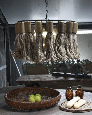 Rene Houtman Hanglamp Adonia Kwast Naturel 57x31 cm