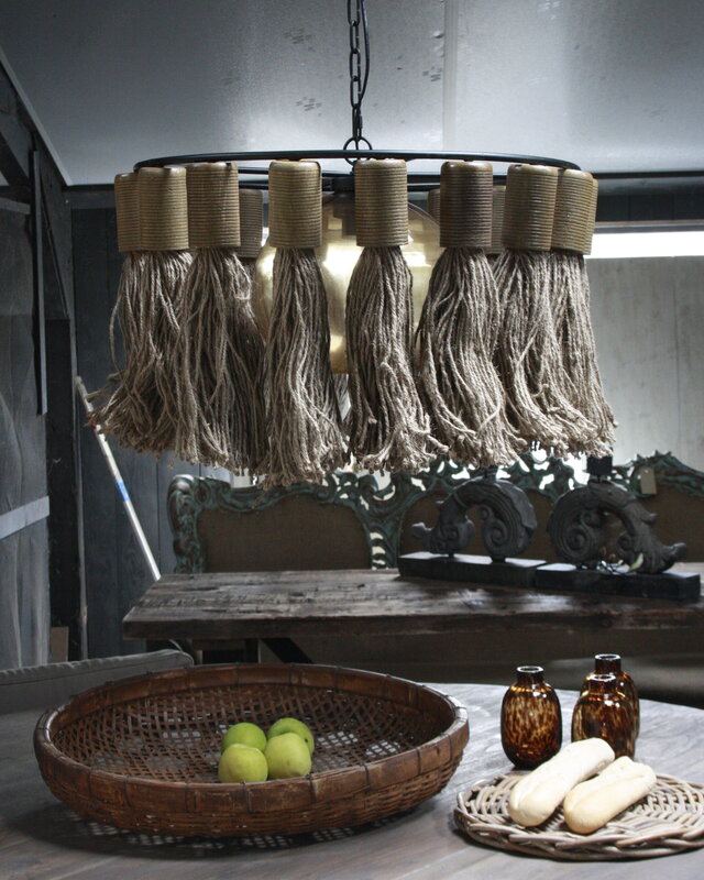 Rene Houtman Hanglamp Adonia Kwast Naturel 57x31 cm