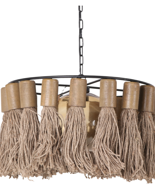 Rene Houtman Hanglamp Adonia Kwast Naturel 57x31 cm