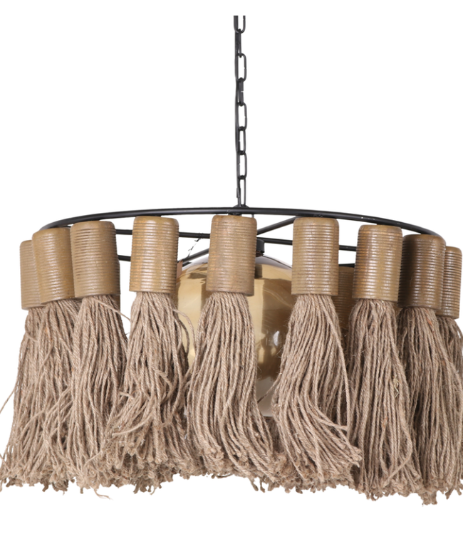 Rene Houtman Hanglamp Adonia Kwast Naturel 57x31 cm