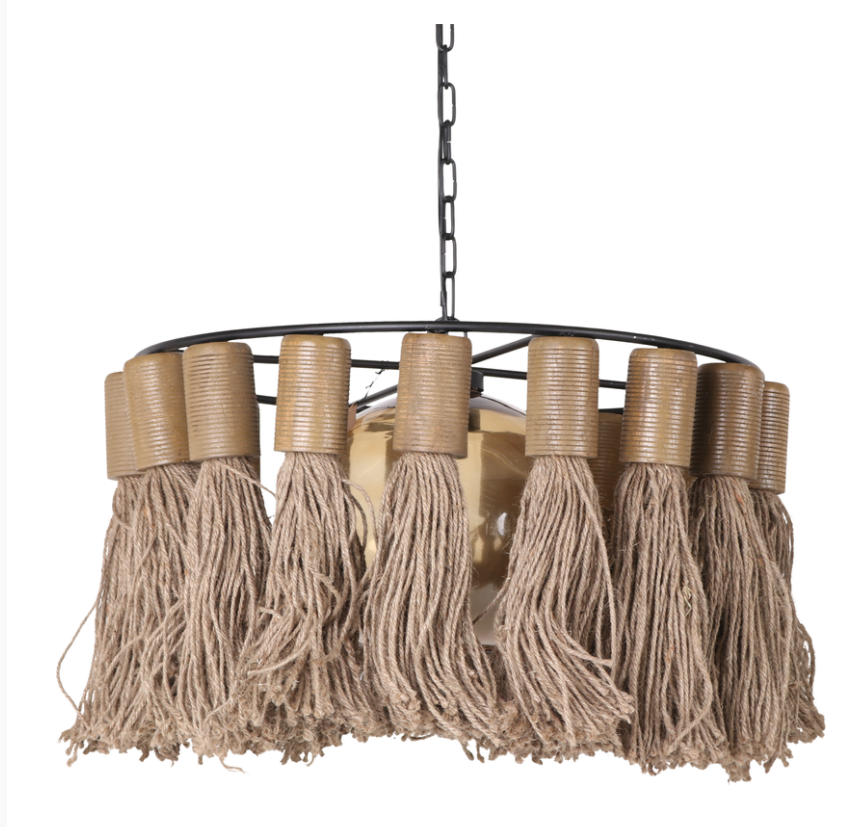 Rene Houtman Hanglamp Adonia Kwast Naturel 57x31 cm