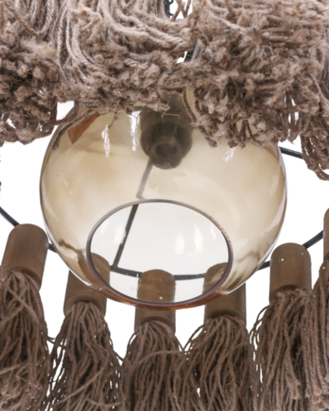 Rene Houtman Hanglamp Adonia Kwast Naturel 57x31 cm