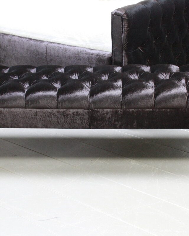 Rene Houtman Darlton Deluxe Ledikant Gecapitonneerd Velvet Dark
