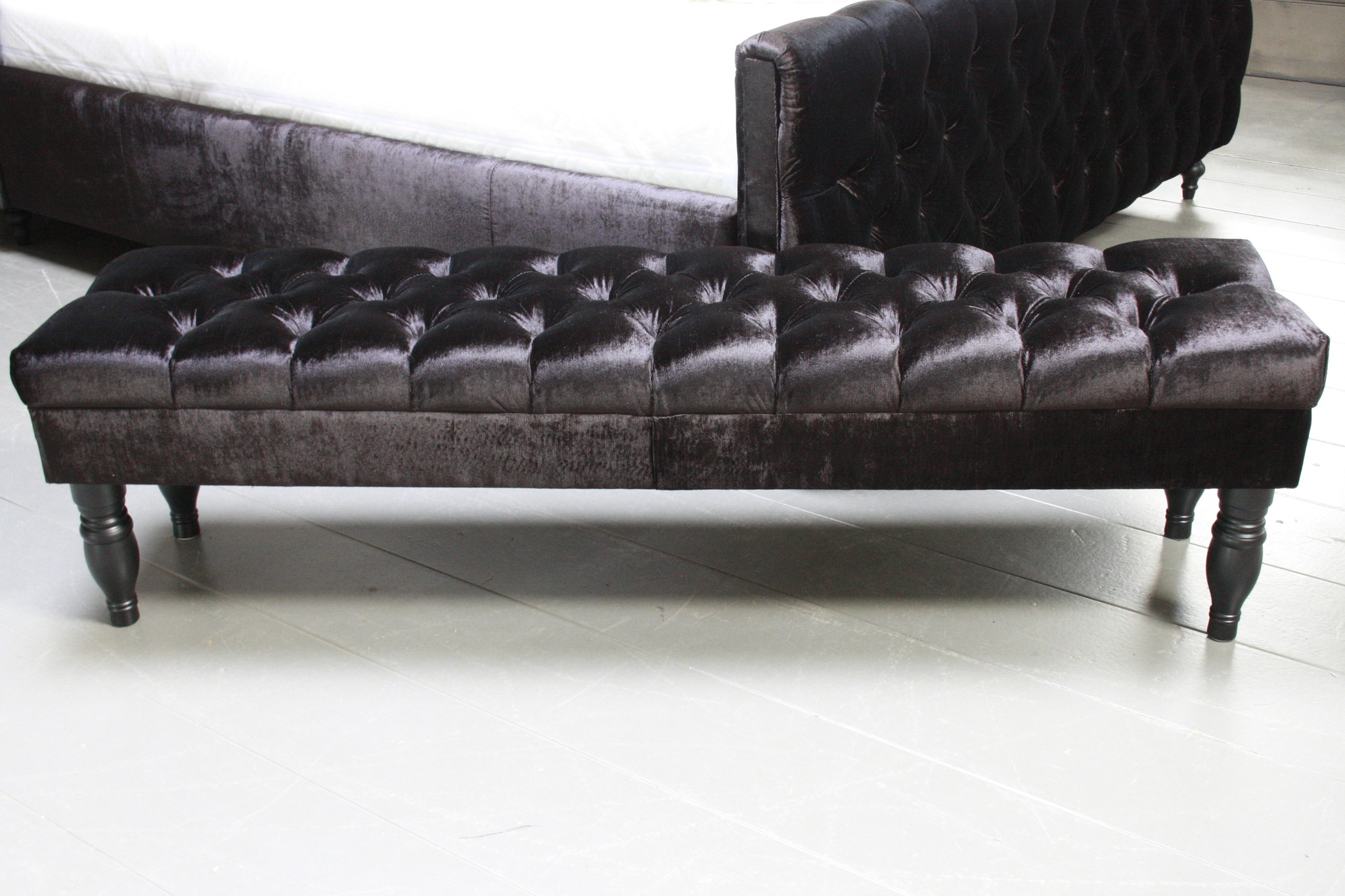 Rene Houtman Darlton Deluxe Ledikant Gecapitonneerd Velvet Dark
