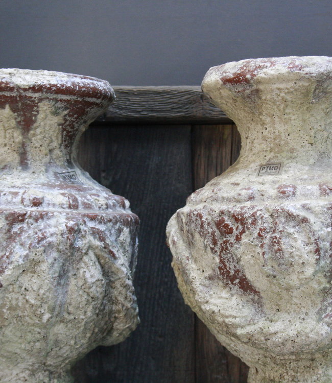 Rene Houtman PTMD Vazen Oud Steen 36x22 cm set van 2