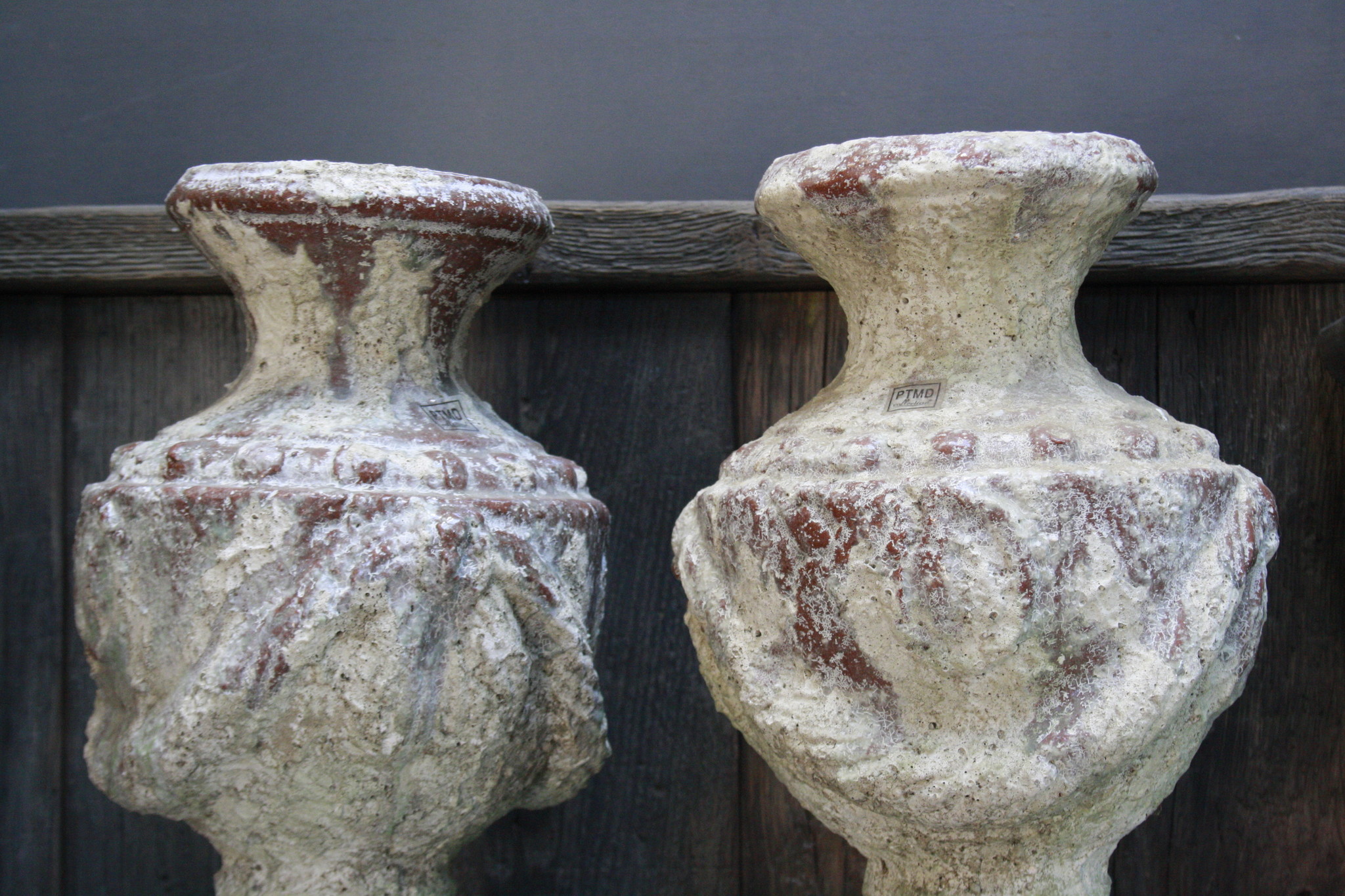 Rene Houtman PTMD Vazen Oud Steen 36x22 cm set van 2