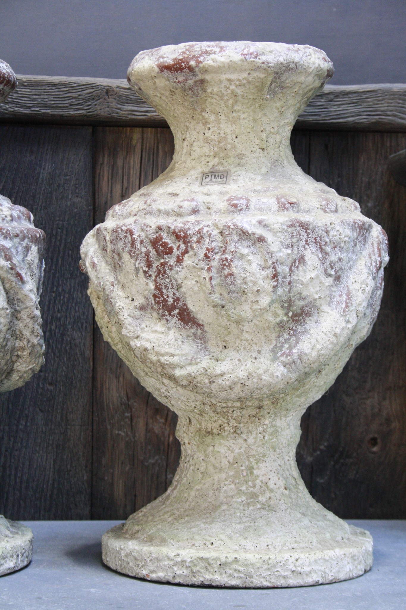 Rene Houtman PTMD Vazen Oud Steen 36x22 cm set van 2