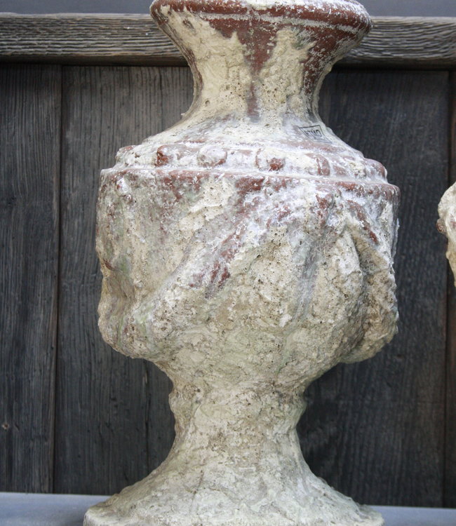 Rene Houtman PTMD Vazen Oud Steen 36x22 cm set van 2