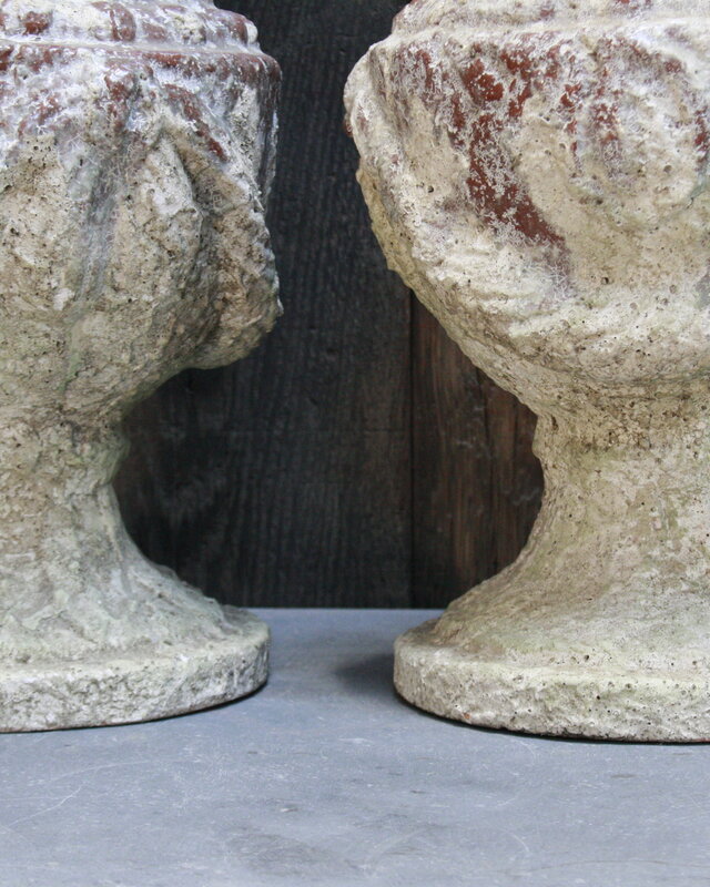 Rene Houtman PTMD Vazen Oud Steen 36x22 cm set van 2